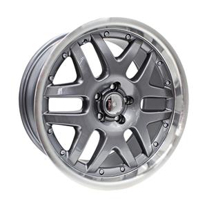 17″ TR S1503 5/100 Gunmetal Machine Face Alloy Wheels