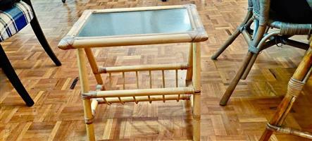 Cane & glass Magazine rack