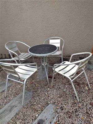 Stainless steel patio set