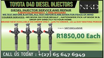 Toyota D4D Diesel Injectors