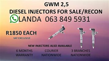 GWM 2.5 NEW AND RECON DIESEL INJECTORS 