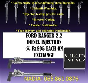 Ford Ranger 2.2 T6 diesel injectors for sale or recon 
