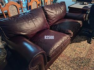 Burgandy Leather Couches