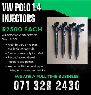 VW POLO 1.4 INJECTORS FOR SALE WITH WARRANTY INCLUDED 