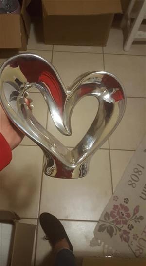 Silver heart ornament for sale