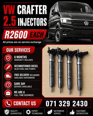 VW CRAFTER 2.0 INJECTORS FOR SALE WITH WARRANTY INCLUDED 