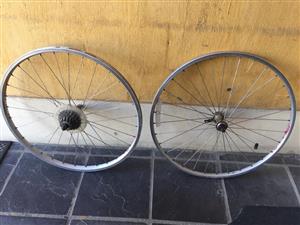 Matrix Swami Wheelset with Shimano stx hubs and 8 speed cassette-great for a rebuild/restoration project