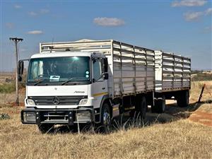 R580k | 2007 Mercedes-Benz Atego 1528 Cattle Truck + Extra Trailer | Ready for Work | Krugersdorp