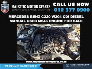 2007 Mercedes Benz C220 W204 Manual Diesel Used M646 Engine for Sale