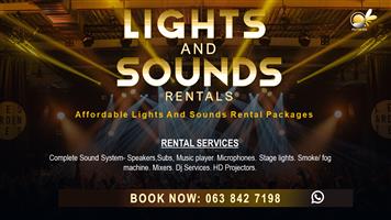 Affordable Lights and Sounds Rental for outdoor and indoor events. 