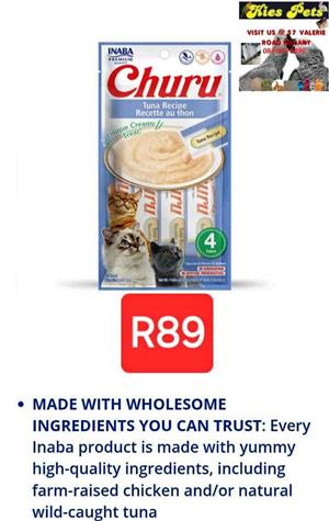 Churu  creamy cat treats now available