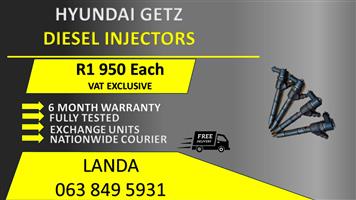HYUNDAI GETZ DIESEL INJECTORS FOR SALE OR RECON WITH 6 MONTH WARRANTY 