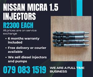 NISSAN MICRA 1.5 INJECTORS FOR SALE WITH WARRANTY INCLUDED 