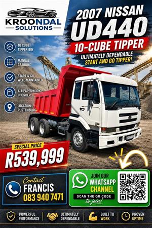 2007 Nissan UD 440 10 Ton Tipper Truck