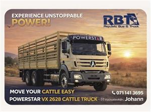 New Powerstar VX 2628 Cattle Truck