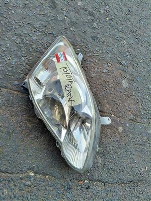 Toyota Runx headlights