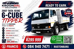 2007 Tata 1518C Back Tipper - 6 cube