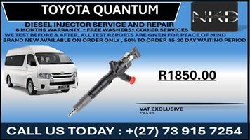 Toyota Quantum Diesel Injectors 