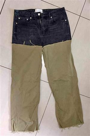 Brand new cotton on ZARA WOMAN colour block PREMIUM Jean pants