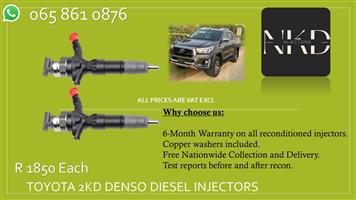 Toyota 2KD New and old generation diesel injectors for sale 