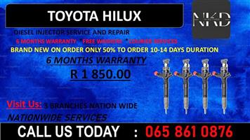 TOYOTA HILUX INJECTORS FOR SALE OR SERVICE EXCHANGE WITH WARRANTY