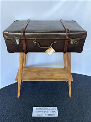 Antique Suitcase Stand / Table - B033066419-5