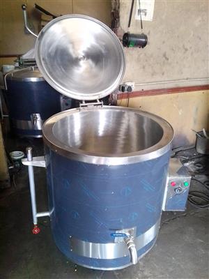 New gas and electrical oil jacketed cooking pots on special