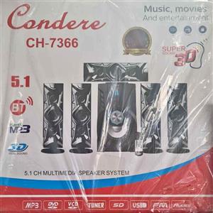 5.1 Channel Bluetooth Multimedia Speaker System,  New with warranty and FREE DELIVERY