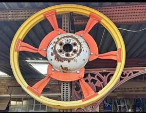 Pair of Very Large Antique Tractor Rims  Size: 1150mm