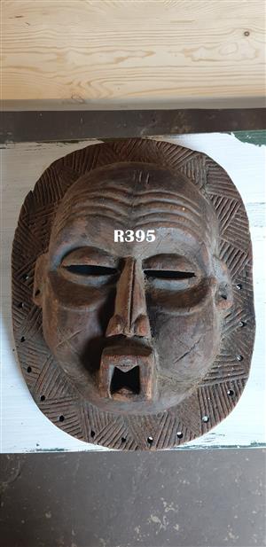 Lion Man Traditional Wooden Mask (470x370)