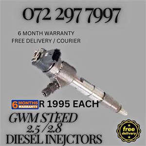 GWM Steed 2.5 /2.8 Diesel Injectors for sale on service exchange or to recon