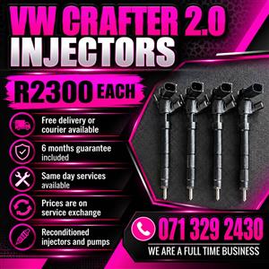 VW CRAFTER 2.0 INJECTORS FOR SALE WITH WARRANTY INCLUDED 