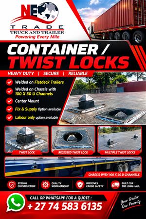 CONTAINER OR TWIST LOCKS WELDING ON FESTIVE SEASON SPECIAL