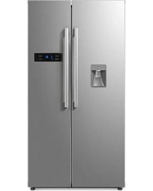 MIDEA STAINLESS STEEL SIDE BY SIDE - 522L FRIDGE - NO FROST WITH WATER DISPENSER