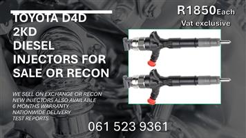 TOYOTA D4D 2KD DIESEL INJECTORS FOR SALE WITH TEST REPORTS 