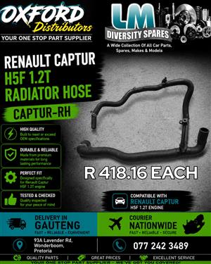 Renault Capture radiator hose for sale new