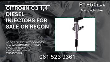 CITROEN C3 1.4 DIESEL INJECTORS FOR SALE WITH TEST REPORTS 
