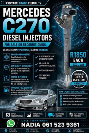 MERCEDES C270 DIESEL INJECTORS FOR SALE OR RECONDITIONING