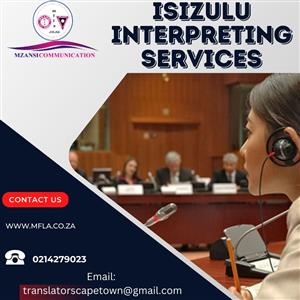 Professional IsiZulu-to-English Interpreting Services, Cape town
