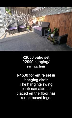 Patio Set and Hanging Chair
