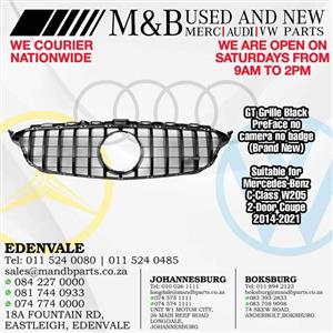 GT Grille Black PreFace no camera no badge (Brand New)  Suitable for Mercedes-Benz C-Class W205