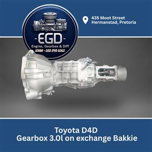 Toyota D4D gearbox 3.0l on exchange 