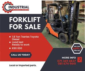 1.8 Ton 7 series Toyota  forklift