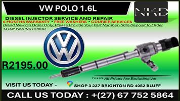 Vw Polo 1.6L Diesel Injectors on Recondition