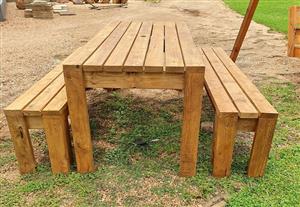 Custom Made Tablle with Benches 