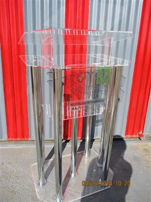 Silver tube legs pulpit,podium,lectern for church