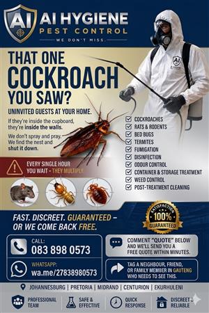 Pest control hygiene odour control disinfection weed control 