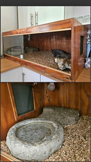 Wooden reptile tank