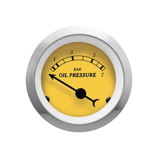 Autogauge 52mm Oil Pressure Gauge (Yellow Face)