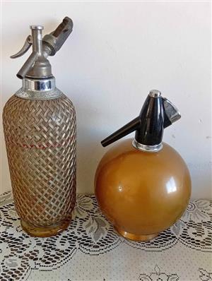 2 x soda siphon bottles